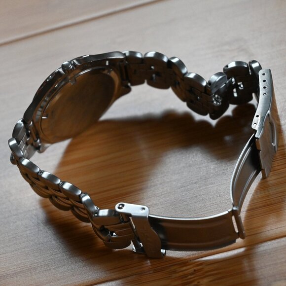 VTG 1998 Men's Fossil "Blue" Water Resistant Stainless Steel Watch - Picture 6 of 16